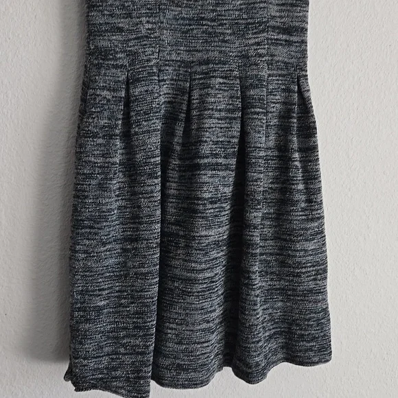 Ganni Anthropologie Pinnacle Tweed Knit Ruffle Mock Neck Fit and Flare Dress LP - Picture 5 of 11